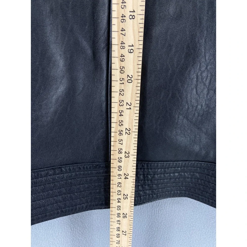 7Diamonds Jacket Mens XL Black Leather Moto Biker Bomber‎ Sprint
